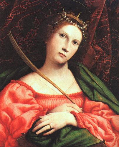 Lorenzo Lotto St.Catherine_aaa oil painting picture